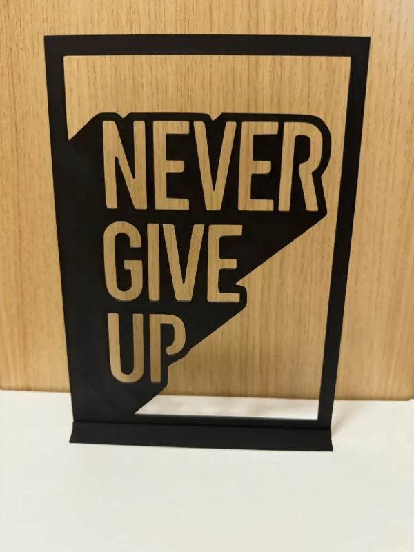 Never give up