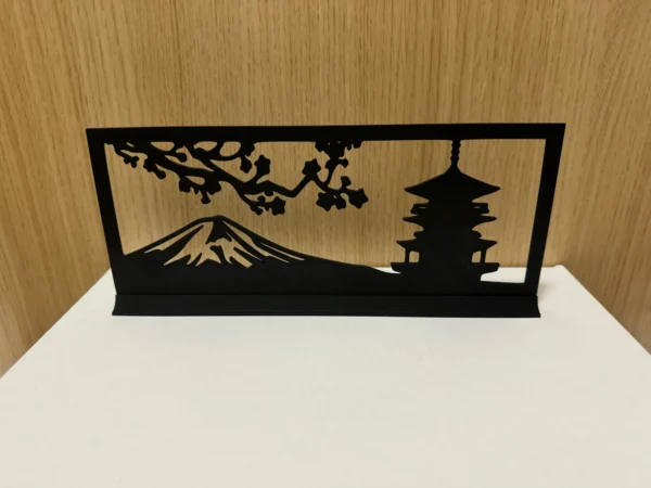 Escena monte Fuji con pagoda